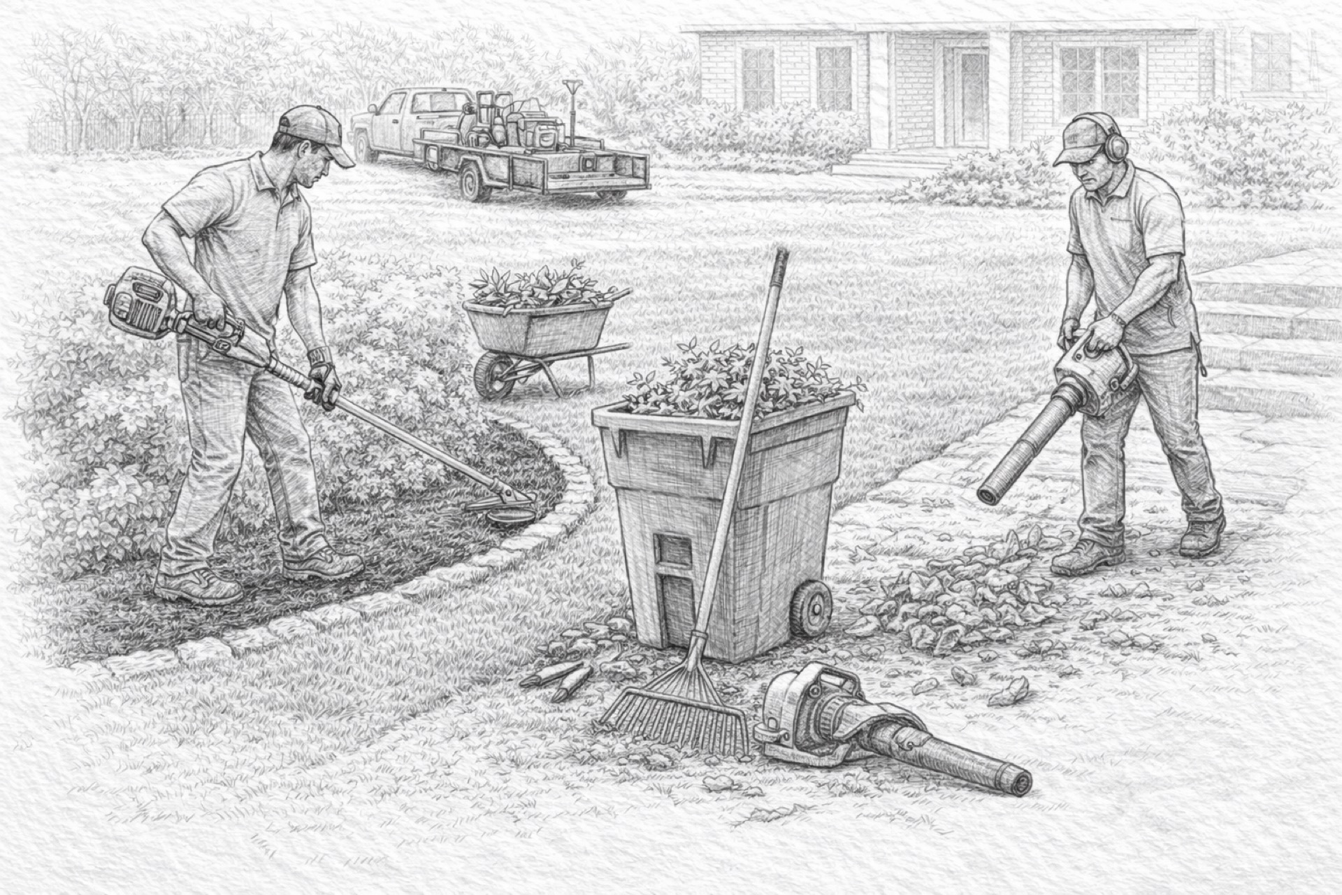 Seasonal landscape maintenance and cleanup